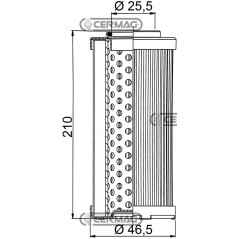 Cartuccia per filtri alta pressione serie HF 745-20 Grado di filtrazione 10 µm 84097 Ikron