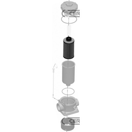 Cartuccia per filtri bassa pressione serie HF 547-10/20 Grado di filtrazione 25 µm 84191 Ikron