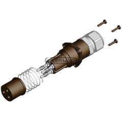 3-pin female electrical socket for 1/2" multifaster - FIXED PART 84244 FASTER | NewgardenAgri.com