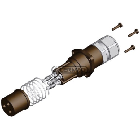 3-pin female electrical socket for 1/2" multifaster - FIXED PART 84244 FASTER | NewgardenAgri.com