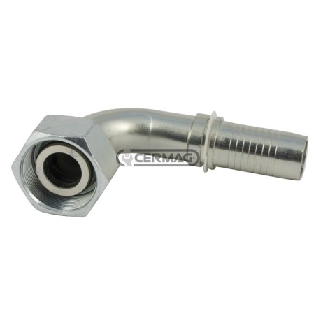 Raccordo femmina 90° - DIN 24° serie pesante Diametro del tubo 5/8" - 16 mm Filetto 30x2 82462 Manuli | NewgardenAgri.com