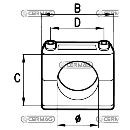Blocchetto fermatubo a 1 posto Diametro 22 mm 81323
