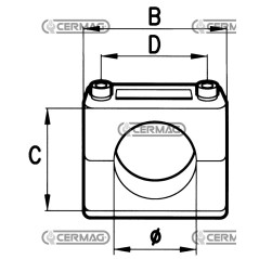 Blocchetto fermatubo a 1 posto Diametro 25 mm 81324