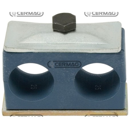 Blocchetto fermatubo a 2 posti Diametro 22 mm 81332 | NewgardenAgri.com