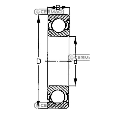 Rodamiento de bolas radial - FAG Dimensiones 30x72x19 mm 63876 FAG