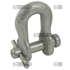 Verzinkter Schäkel mit Bolzen und Splint, Größe 1/2" - 12 mm, Tragfähigkeit 850 kg, Artikelnummer 50224 | NewgardenAgri.com