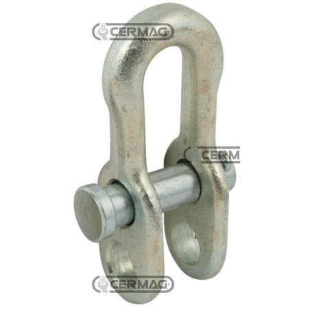 Grillete galvanizado de doble orificio. Tamaño: 9/16" - 14 mm. Carga de trabajo: 850 kg. 50227 | NewgardenAgri.com