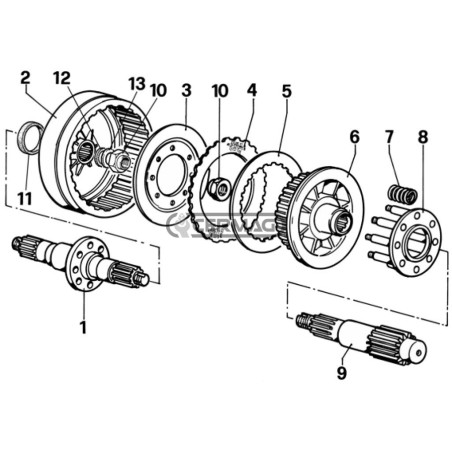 RETÉN DEL EMBRAGUE DE DIRECCIÓN FIAT, NEW HOLLAND 11019