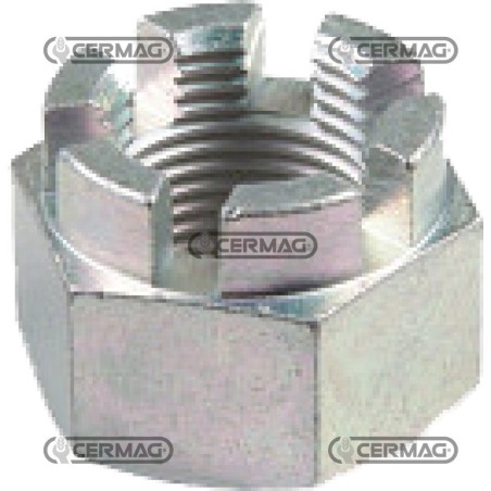 Dado a corona per cingoli M24x2 Cl8.8 11693811C | NewgardenAgri.com