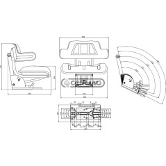 sedile t/60586 ad inclinazione v 98038 CERMAG