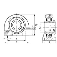 Soporte de cojinete autoalineable Serie UCPA Diámetro 45 mm 62481