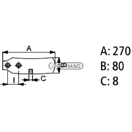 lama posteriore HORSCH Lato Destro Misura 270x80x8 mm 57700