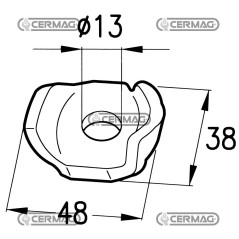 Standard-Zahnanschlag für GALFRÈ 56479 Rechen