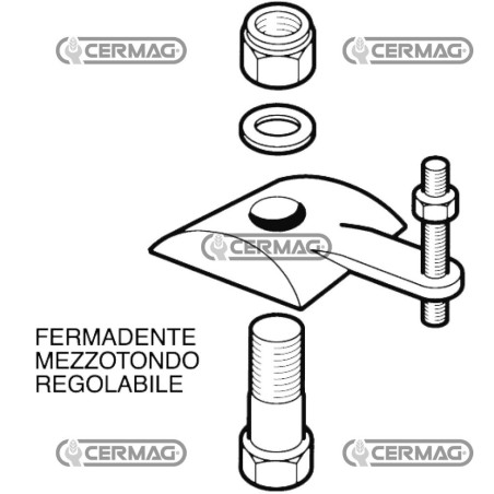 Retenedor de resorte semicircular ajustable FAHR 56483