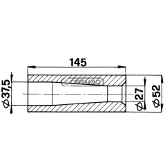Bussola conica per punte Lunghezza 145 mm 55848
