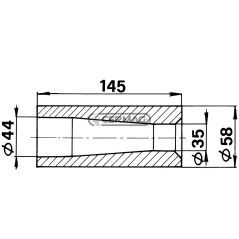 Bussola conica per punte Lunghezza 145 mm 55849