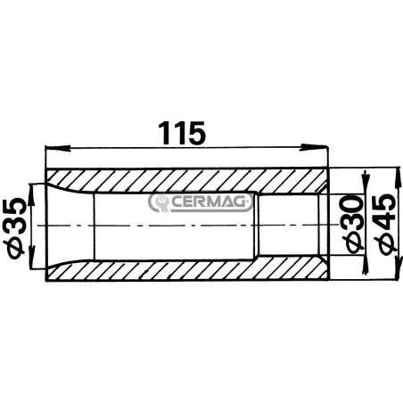 Bussola conica per punte Lunghezza 115 mm 55850