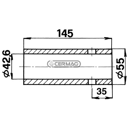 Bussola cilindrica per punte Lunghezza 145 mm 56486