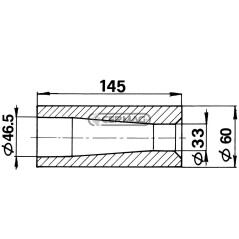 Bussola conica per punte Lunghezza 145 mm 56775
