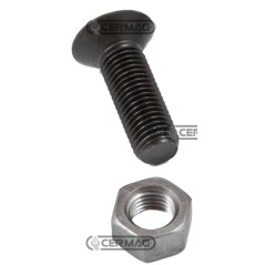 Bullone a testa svasata con cava esagonale e dado Misura M12x30 57267 | NewgardenAgri.com