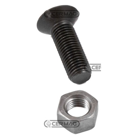 Bullone a testa svasata con cava esagonale e dado Misura M12x50 57270 | NewgardenAgri.com