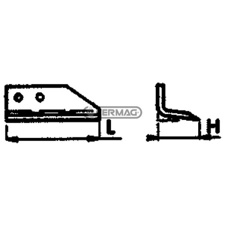 Coltello angolare 2 fori per scavafossi Piatto Destro 90x8 mm 56886 | NewgardenAgri.com