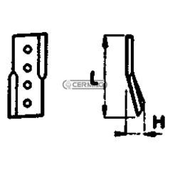 Coltello laterale 4 fori per scavafossi Piatto 70x10 mm 56895 | NewgardenAgri.com