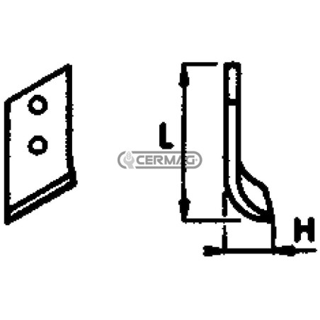 Coltello per scavafossi Piatto 40x10 mm 56896 | NewgardenAgri.com