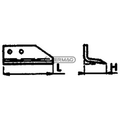 Coltello angolare 2 fori per scavafossi Piatto Sinistro 90x8 mm 57137 | NewgardenAgri.com