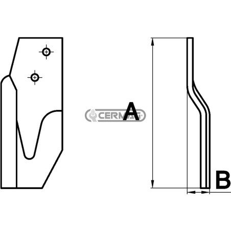 Coltello disco per scavafossi Piatto 90x8 mm 57285 | NewgardenAgri.com