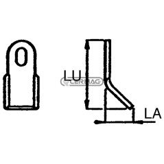 Coltello per trincia Foro 30x14 mm Piatto 35x7 mm 56237 MadeinItaly | NewgardenAgri.com