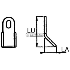 Coltello per trincia Foro 30x14 mm Piatto 40x6 mm 56242 MadeinItaly | NewgardenAgri.com