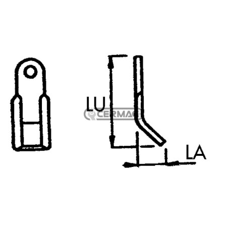 Coltello per trincia Foro 25.5 mm Piatto 60x8 mm 56309 MadeinItaly | NewgardenAgri.com