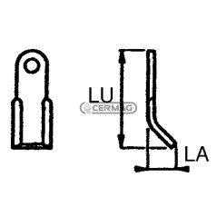 Coltello per trincia Foro 25.5 mm Piatto 60x6 mm 56333 MadeinItaly | NewgardenAgri.com