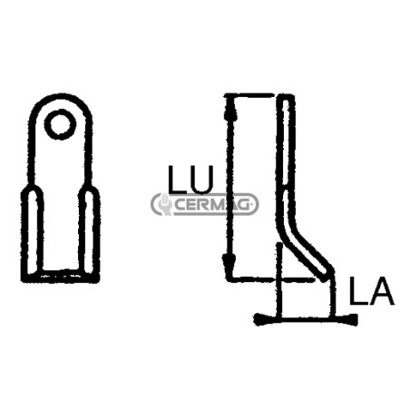 Coltello per trincia Foro 25.5 mm Piatto 60x6 mm 56333 MadeinItaly | NewgardenAgri.com