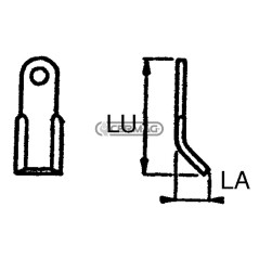 Coltello per trincia Foro 16.5 mm Piatto 40x6 mm 56334 MadeinItaly | NewgardenAgri.com