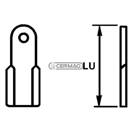 Coltello per trincia Foro 29 mm Piatto 60x8 mm 56579 MadeinItaly | NewgardenAgri.com