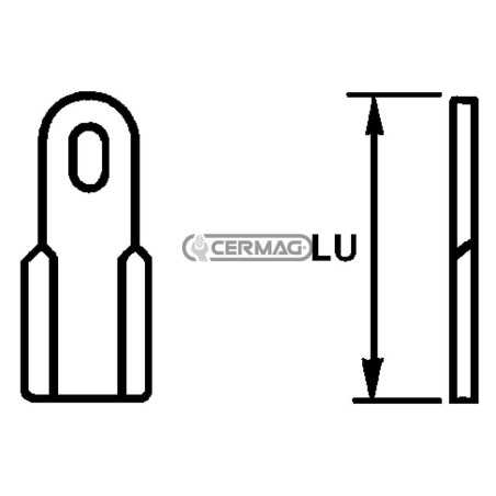Coltello per trincia Foro 30x14 mm Piatto 40x5 mm 56768 MadeinItaly | NewgardenAgri.com
