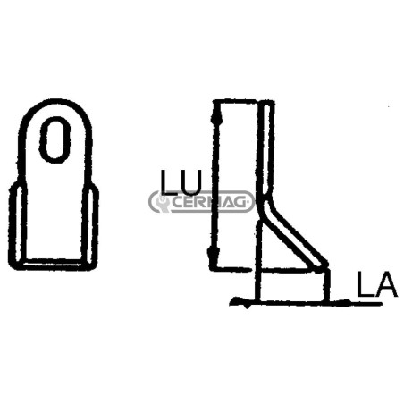 Coltello per trincia Foro 27x14 mm Piatto 40x8 mm 57074 MadeinItaly | NewgardenAgri.com