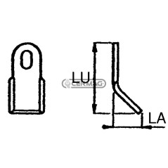 Coltello per trincia Foro 35x17 mm Piatto 40x8 mm 57097 MadeinItaly | NewgardenAgri.com