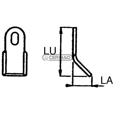 Coltello per trincia Foro 30x20 mm Piatto 45x6 mm 57103 MadeinItaly | NewgardenAgri.com
