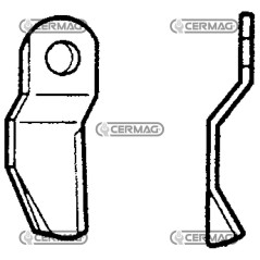 Coltello per trincia Foro 25.5 mm Piatto - mm 57116 MadeinItaly | NewgardenAgri.com