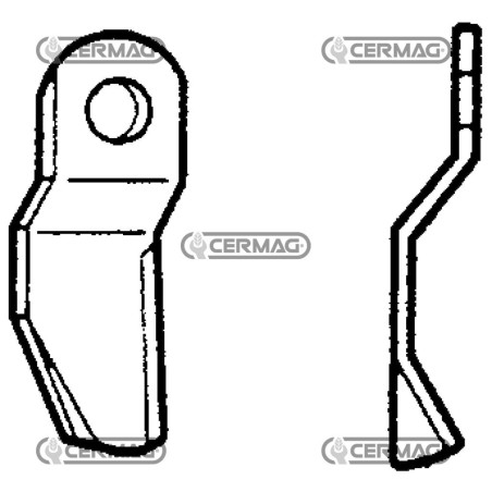 Coltello per trincia Foro 25.5 mm Piatto - mm 57116 MadeinItaly | NewgardenAgri.com