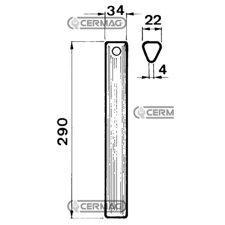 Dente per erpici rotativi - Profilo triangolare 55019 | NewgardenAgri.com