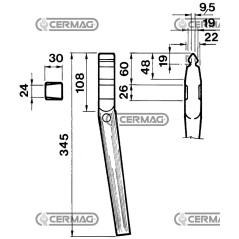 Zahn für Kreiseleggen, quadratisch, 30x30 mm, 55156 | NewgardenAgri.com