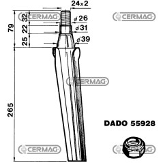 Zinken für Rotationsegge - Flachkonisch 55164 | NewgardenAgri.com