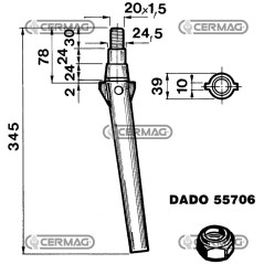 Dente per erpici rotativi - Conico 55925 | NewgardenAgri.com