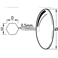 Disco frangizolle liscio Diametro 560 mm Esagono 67 mm 55443 OFAS
