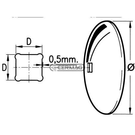 Wellenscheibenbrecher, Durchmesser 510 mm, quadratisch 41 mm, 55901 OFAS