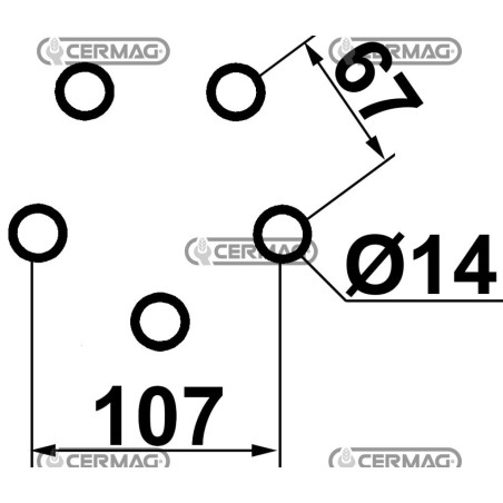 Zahnscheibenbrecher, Durchmesser 610 mm, Bohrungen 5x14 mm, 56156 OFAS